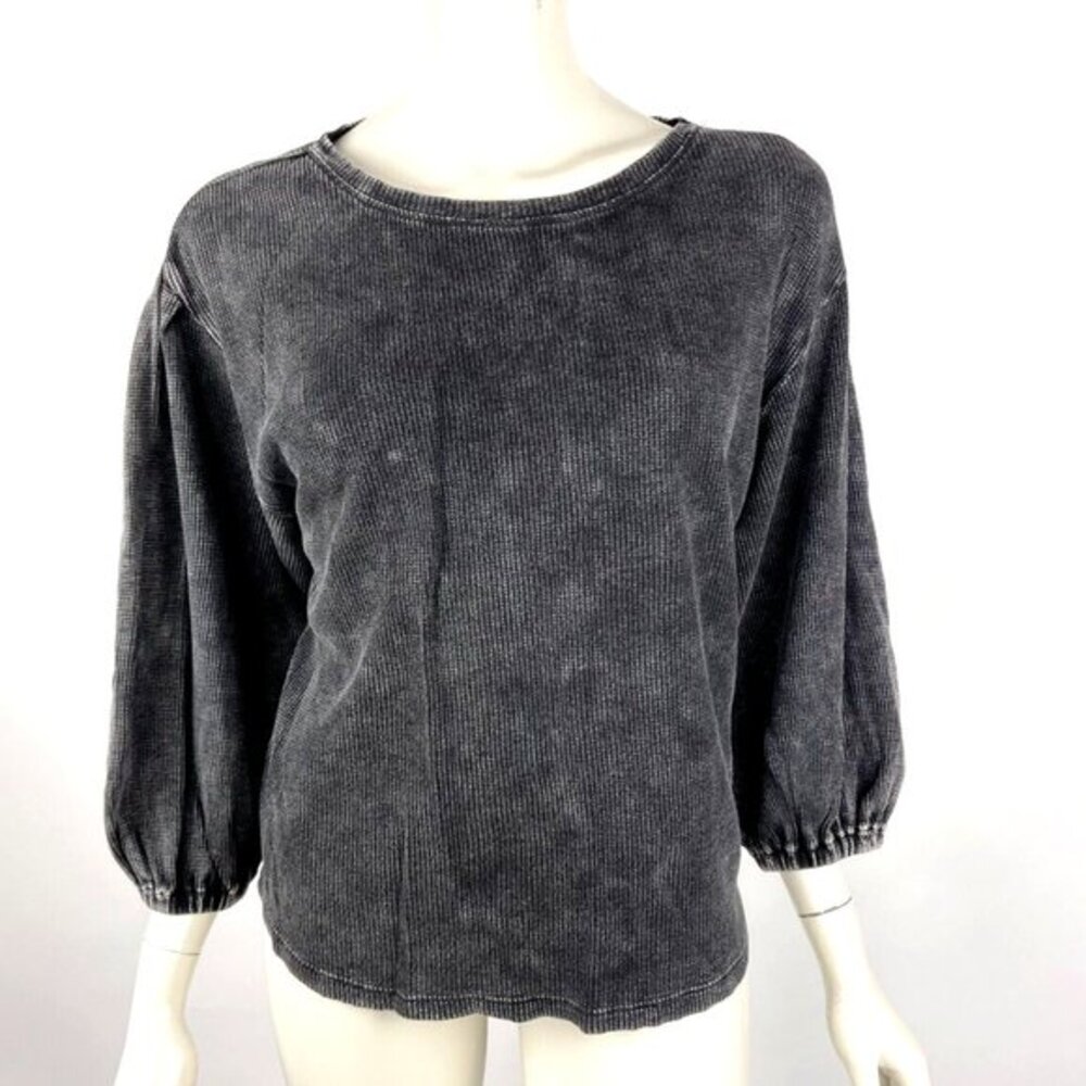 Anthropologie Pilcro Washed Waffle Thermal‎ Top Women XS Cotton Tie Dye EUC